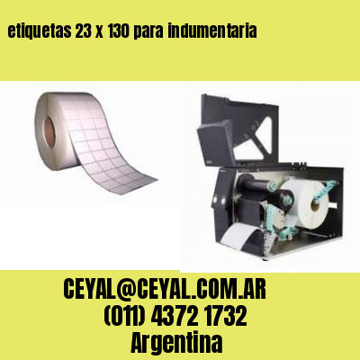 etiquetas 23 x 130 para indumentaria