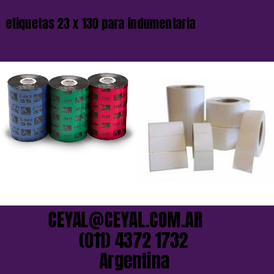 etiquetas 23 x 130 para indumentaria