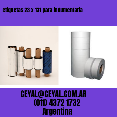 etiquetas 23 x 131 para indumentaria