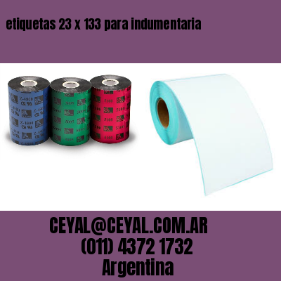etiquetas 23 x 133 para indumentaria