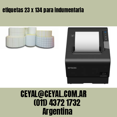 etiquetas 23 x 134 para indumentaria