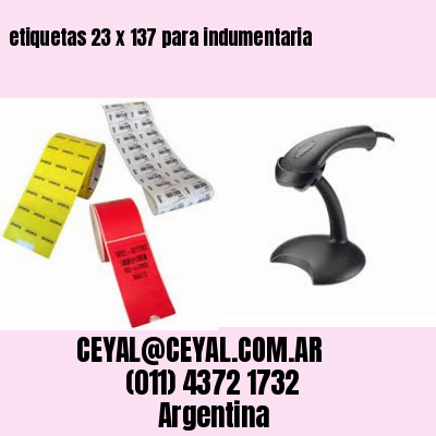 etiquetas 23 x 137 para indumentaria