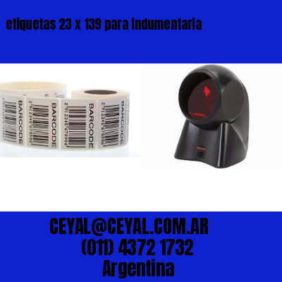 etiquetas 23 x 139 para indumentaria