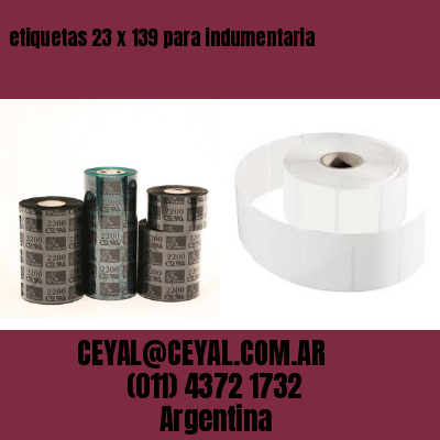 etiquetas 23 x 139 para indumentaria