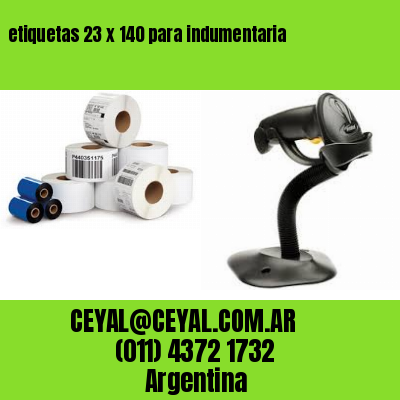 etiquetas 23 x 140 para indumentaria
