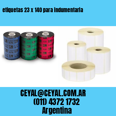 etiquetas 23 x 140 para indumentaria