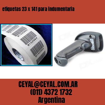etiquetas 23 x 141 para indumentaria