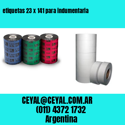 etiquetas 23 x 141 para indumentaria