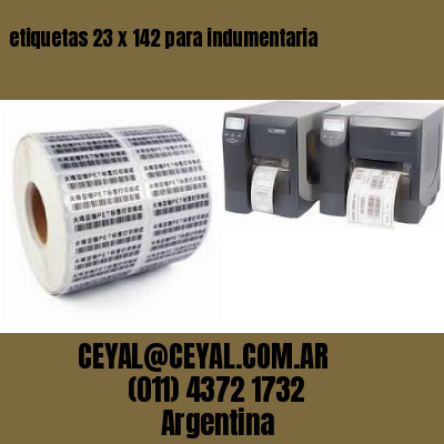 etiquetas 23 x 142 para indumentaria