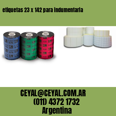 etiquetas 23 x 142 para indumentaria