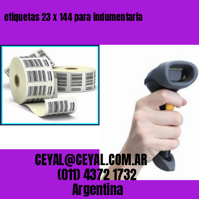 etiquetas 23 x 144 para indumentaria