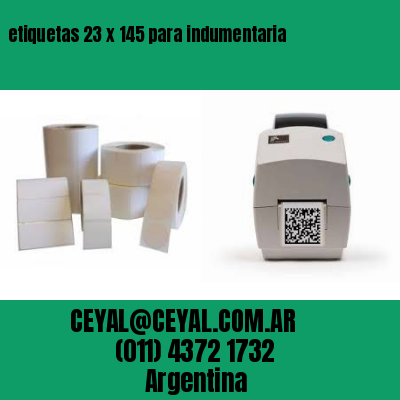 etiquetas 23 x 145 para indumentaria