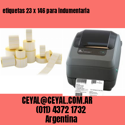 etiquetas 23 x 146 para indumentaria