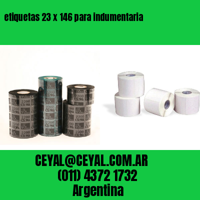 etiquetas 23 x 146 para indumentaria