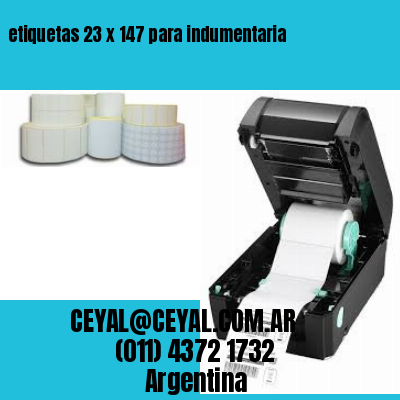 etiquetas 23 x 147 para indumentaria