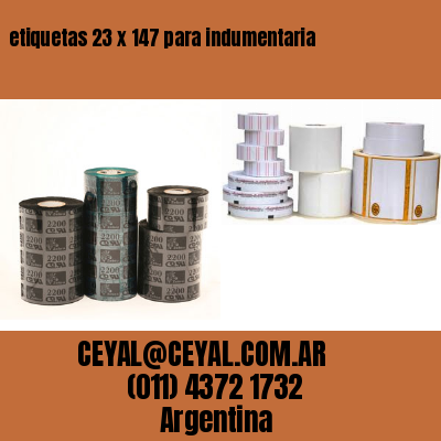 etiquetas 23 x 147 para indumentaria
