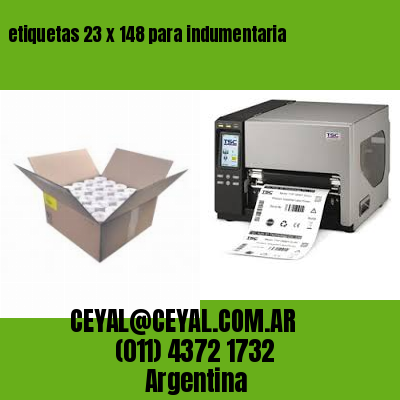 etiquetas 23 x 148 para indumentaria