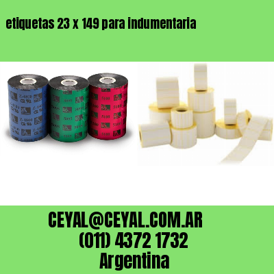 etiquetas 23 x 149 para indumentaria