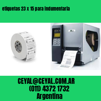 etiquetas 23 x 15 para indumentaria