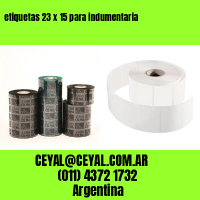 etiquetas 23 x 15 para indumentaria