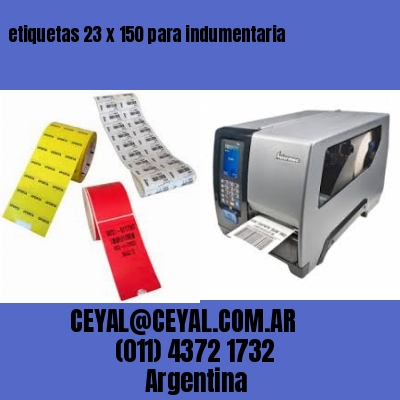 etiquetas 23 x 150 para indumentaria