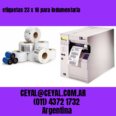 etiquetas 23 x 16 para indumentaria