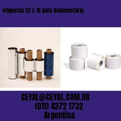 etiquetas 23 x 16 para indumentaria