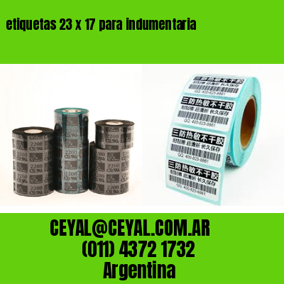 etiquetas 23 x 17 para indumentaria