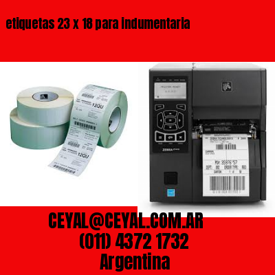 etiquetas 23 x 18 para indumentaria