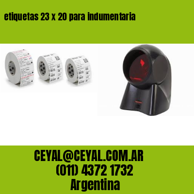 etiquetas 23 x 20 para indumentaria