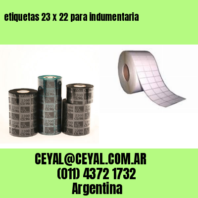 etiquetas 23 x 22 para indumentaria