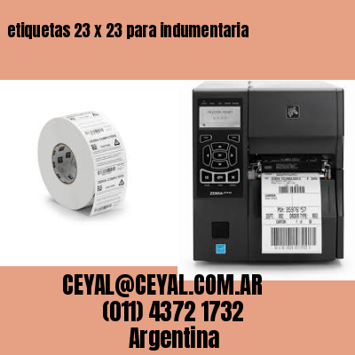 etiquetas 23 x 23 para indumentaria