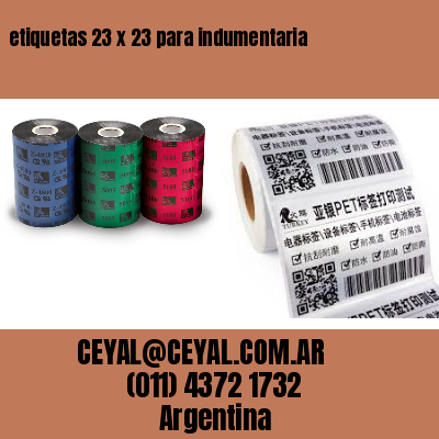 etiquetas 23 x 23 para indumentaria