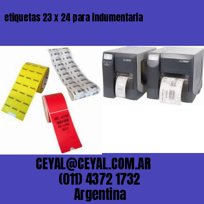 etiquetas 23 x 24 para indumentaria