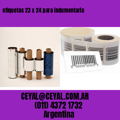 etiquetas 23 x 24 para indumentaria