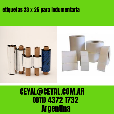 etiquetas 23 x 25 para indumentaria