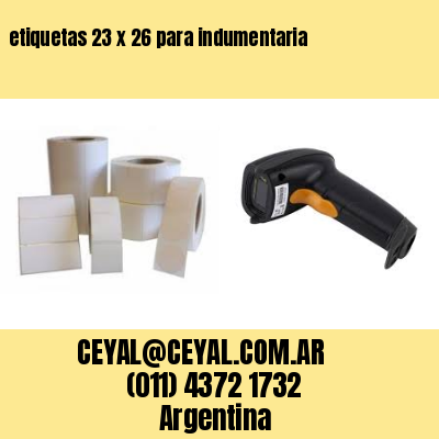 etiquetas 23 x 26 para indumentaria