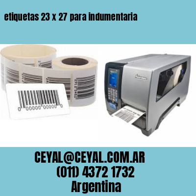 etiquetas 23 x 27 para indumentaria