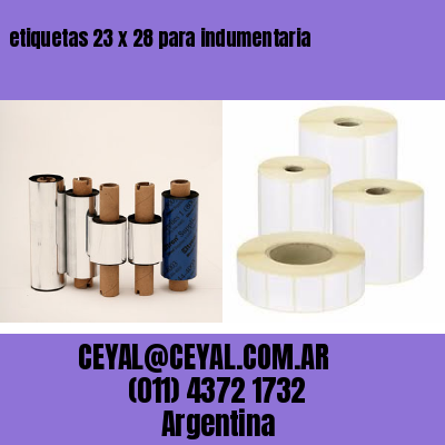etiquetas 23 x 28 para indumentaria