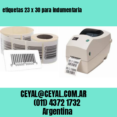 etiquetas 23 x 30 para indumentaria