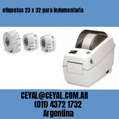 etiquetas 23 x 32 para indumentaria