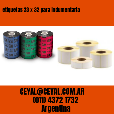 etiquetas 23 x 32 para indumentaria