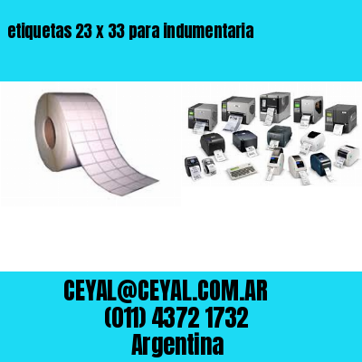 etiquetas 23 x 33 para indumentaria