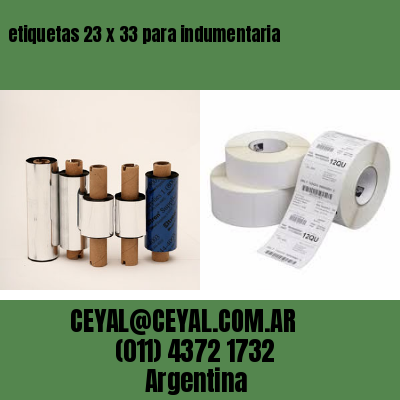 etiquetas 23 x 33 para indumentaria