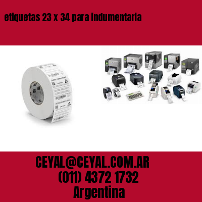 etiquetas 23 x 34 para indumentaria