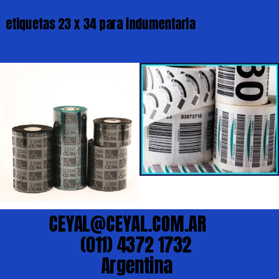 etiquetas 23 x 34 para indumentaria