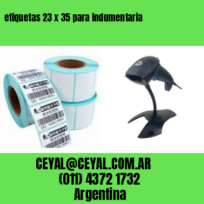 etiquetas 23 x 35 para indumentaria
