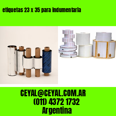 etiquetas 23 x 35 para indumentaria