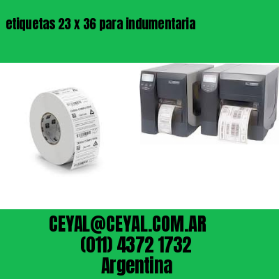 etiquetas 23 x 36 para indumentaria