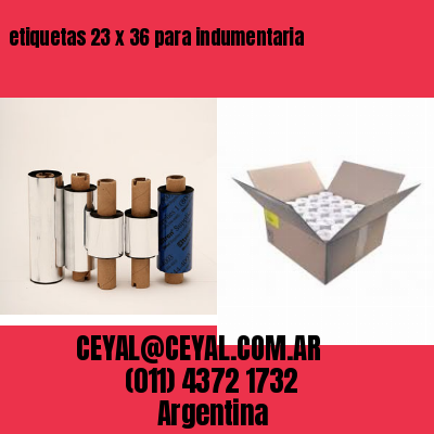 etiquetas 23 x 36 para indumentaria